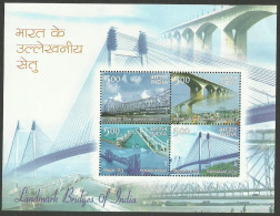 India Landmark Bridges 2007 Miniature Sheet Mint Good Condition Back Side Also (pms46) - Unused Stamps