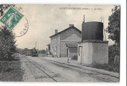 CPA 89 Ligny Le Chatel La Gare Et Le Train Tramway - Ligny Le Chatel