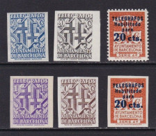 1934/1941 - España - Barcelona - Telegrafos - Edifil 4,11,13s/16s -  - Valor Catalogo 195 € - Barcellona