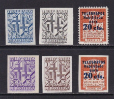 1934/1941 - España - Barcelona - Telegrafos - Edifil 4,11,13s/16s -  - Valor Catalogo 195 € - Barcelona