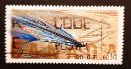 Canada 1998  USED  Sc 1719    45c  Fishing Flies, Coho Blue - Usados