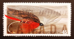 Canada 1998  USED  Sc 1717    45c  Fishing Flies, Dark Montreal - Usados