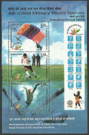 India Military Sports 2007 Miniature Sheet Mint Good Condition Back Side Also (pms48) - Unused Stamps