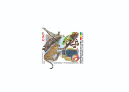 GUINEA 2023 - DELUXE PROOF - JOINT ISSUE - UPAP PAPU TOWER - FROGS FROG BUTTERFLY BUTTERFLIES CHEETAH EAGLE EAGLES BIRDS - Emissions Communes