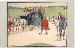 Carrozza Con Cavalli In Campagna - Illustratore F- HARDY - Hardy, Florence