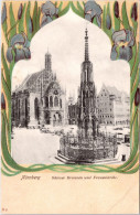 Nürnberg , Schöner Brunnen & Frauenkirche (Jugendstil) (Ungebraucht) - Nuernberg