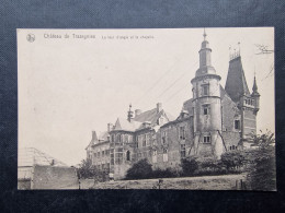 CP BELGIQUE (M2101) CHÂTEAU DE TRAZEGNIES (2 Vues) La Tour D'angle Et La Chapelle - Courcelles