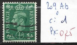 GRANDE-BRETAGNE 209Ab Oblitéré Côte 1 € - Used Stamps