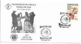 SPAIN. POSTMARK. SARDANA. PINEDA DE MAR. 2003 - Sonstige & Ohne Zuordnung