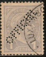 Luxembourg ,Luxemburg ,1899, MI 62 FREIMARKE GROSSHERZOG ADOLF, OFFICIEL, PERFORATION, GESTEMPELT, OBLITERE, - Officials