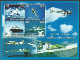 India Indian Coast Guard 2008 Miniature Sheet Mint Good Condition Back Side Also (pms58) - Unused Stamps