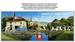 Switzerland 2019 (2019) Kühe Cows Pferdekutsche Castle Cow Bridge Brücke Mountains Berge Montagnes - MNH - Unused Stamps