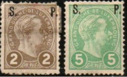 Luxembourg ,Luxemburg ,1895, MI 58,  60,  FREIMARKEN GROSSHERZOG ADOLF, S.P. UNGEBRAUCHT, CHARNIERE - Oficiales