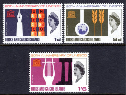 Turks & Caicos Islands 1966 20th Anniversary Of UNESCO Set LHM (SG 271-273) - Turks And Caicos