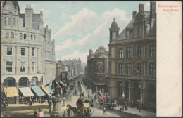 New Street, Birmingham, 1907 - Peacock Postcard - Birmingham