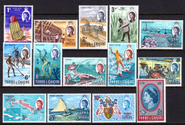 Turks & Caicos Islands 1967 Pictorials - Complete Set To £1 MNH (SG 274-287) - Turks And Caicos