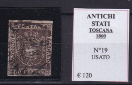 TOSCANA 1860 N°19 USATO - Tuscany