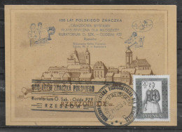 POLOGNE Carte  1960 Glogow 100 Ans De  Poste - Brieven En Documenten