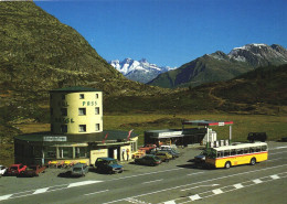 WANNENHORN, FIESCH, VALAIS, HOTEL, ARCHITECTURE, CARS, BUS, MOUNTAIN, SWITZERLAND, POSTCARD - Fiesch