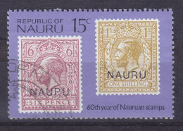 Nauru 1976 Mi. 136, 15c. Stamp On Stamp George V. Overprinted NAURU, (o) - Nauru