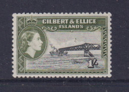 GILBERT AND ELLICE ISLANDS  - 1956-62 Elizabeth II 1s Hinged Mint - Gilbert & Ellice Islands (...-1979)