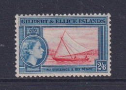 GILBERT AND ELLICE ISLANDS  - 1956-62 Elizabeth II 2s6d Hinged Mint - Islas Gilbert Y Ellice (...-1979)