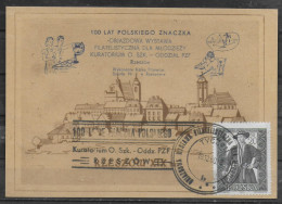 POLOGNE Carte  1960 Tyczyn 100 Ans De  Poste - Storia Postale