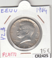 CR2425 MONEDA EEUU 1/2 DÓLAR 1964 PLATA  - Otros – América