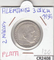 CR2408 MONEDA ALEMANIA 2 MARCOS 1939 PLATA  - Andere - Europa