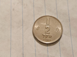 Israel-Coins-SHEKEL(1985-1981)-1/2 SHEKEL-Hapanka 32-(1981)-(25)-תשמ"א-NIKEL-good - Israël