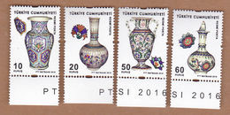 AC - TURKEY STAMPS -  OFFICIAL POSTAGE STAMPS WITH THE THEM OF TURKISH CERAMIC GLAZE MNH 08 DECEMBER 2016 - Dienstzegels