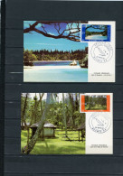 NOUVELLE CALEDONIE 2 CARTES MAXIMUM 514/515 PAYSAGES - Cartoline Maximum