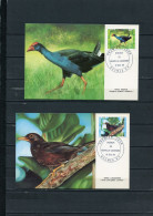 NOUVELLE CALEDONIE 2 CARTES MAXIMUM 510/511 MERLE POULE - Cartes-maximum