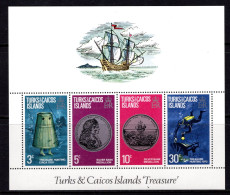 Turks & Caicos Islands 1973 Treasure MS MNH (SG MS378) - Turks And Caicos