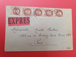 France - Enveloppe En Exprès De Lille Pour Paris En 1943 - J 433 - 1921-1960: Modern Period