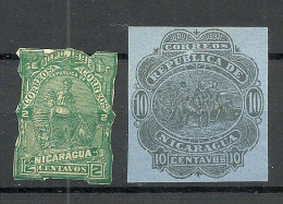 NICARAGUA - Postal Stationery Out Cuts, 2 Pcs, Unused - Nicaragua