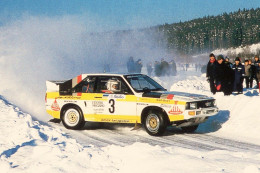 Audi Quattro Sport A2 - Rallye De Suede 1984 - Pilote: Hannu Mikkola - 15 X 10 Cms PHOTO - Rallyes