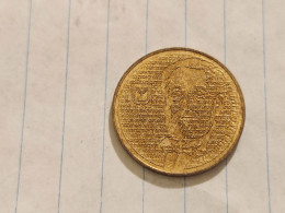 Israel-Coins-JEWISH LEDAERS(SHEKEL1985-1981)1/2 NIS-(41a)-(1986)(46)תשמ"ו(Special Domestic Currency-ROTHSCHILD)-copper - Israel