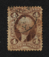 USA 1863, G. Washington, President, Express, Revenue, 4 C, Scott #R20c, Used - Fiscale Zegels