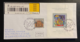 Österreich 2004 Kunst Gemälde Volkdbrauchtum Mi. Block 26, 2483 Auf R-Brief, FDC Sonderstempel INNSBRUCK Gestempelt/o - Storia Postale