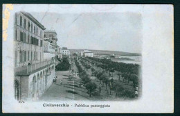 BB309 CIVITAVECCHIA - PUBBLICA PASSEGGIATA - ANIMATA 1910 - Civitavecchia