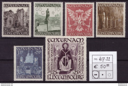 Luxembourg 1947 - MNH ** - Reconstruction De L'abbaye De Saint-Willibrord - Michel Nr. 417-422 Série Complète (08-082) - Ungebraucht