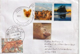 2024. Fauna Of The National Wildlife Refuge (USA Forever Stamps), Letter From USA 2024, To Andorra (Principality) - Brieven En Documenten