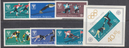 Bulgaria 1967 - Olympic Winter Games 1968, Grenoble, Mi-Nr. 1744/49+Bl. 20, Used - Used Stamps