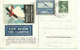 Postcard Used 1934 Via Brussels To Birmingham - Covers & Documents