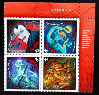 Canada 1997  USED  Sc1668a    4 X 45c Setenant Block, The Supernatural - Used Stamps