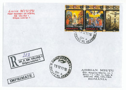 NCP 39 - 228b-a Romania EASTER - Registered, Stamps With TABS - 2011 - Easter