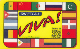 Spain, Swiftcall, 2000 Pesetas, Flags, 2 Scans. - Basic Issues