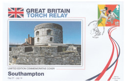 2012 Ltd Edn SOUTHAMPTON OLYMPICS TORCH Relay COVER London OLYMPIC GAMES Sport FENCING Stamps GB - Summer 2012: London