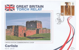 2012 Ltd Edn CARLISLE OLYMPICS TORCH Relay COVER London OLYMPIC GAMES Sport Stamps GB - Verano 2012: Londres